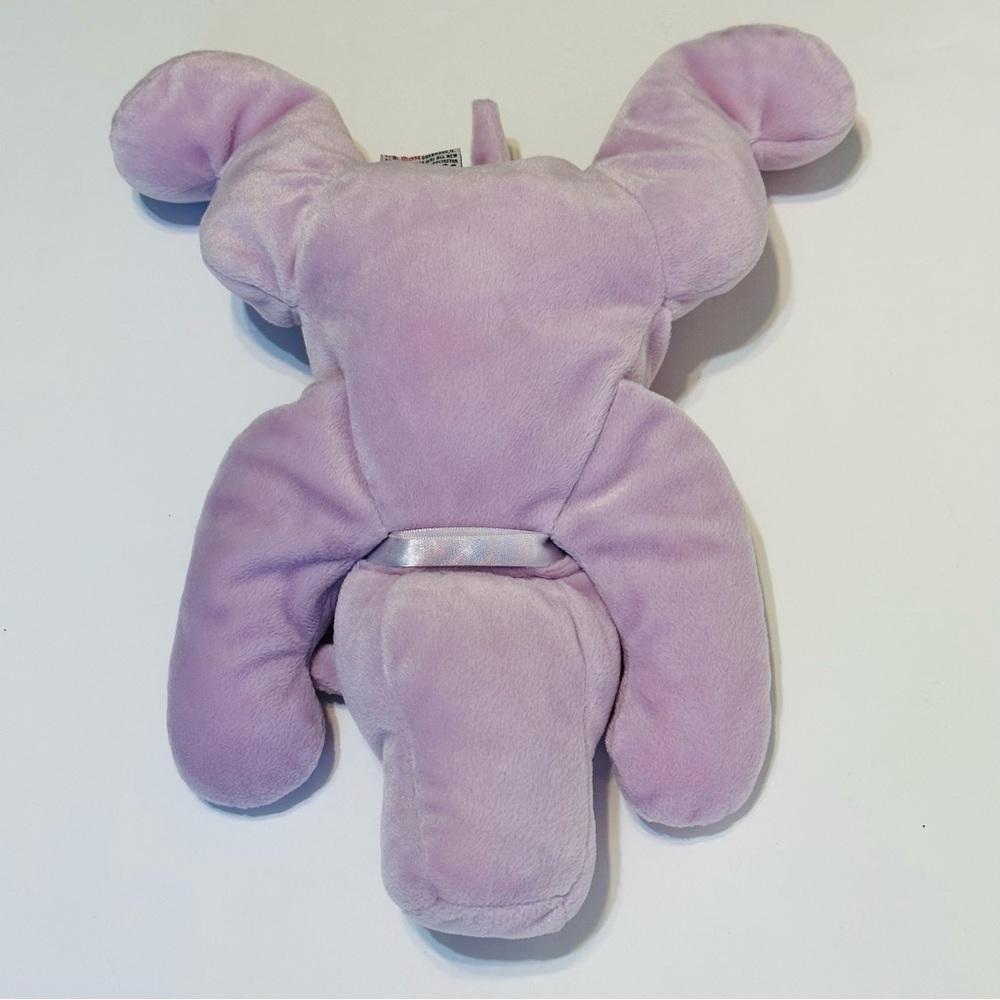 Ty 1996 Soft Baby Tubby Purple Hippo Pillow Pals Stuffed Animal Plush Toy 14” - Picture 6 of 10